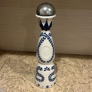 Empty decorative tequila bottle